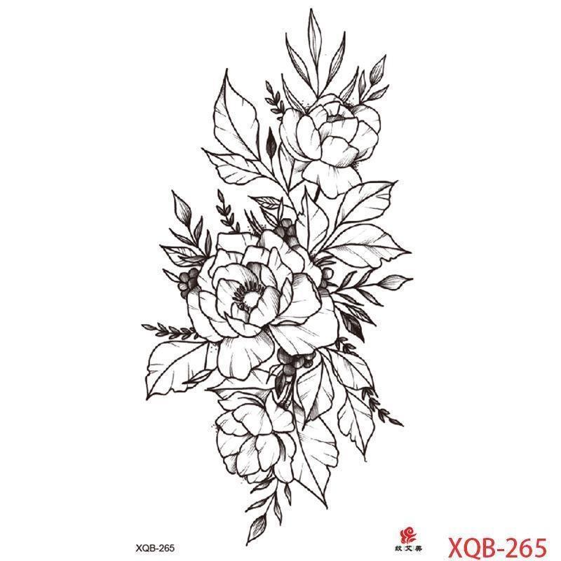 НОВЫЙ 1 ШТ. Водонепроницаемые Татуировки Временные Татуировки Наклейки Цветы Розы Татуировки Тела для Женщин Искусство Руки Татуировки Волк Тигр Лев Живопись Татуировки