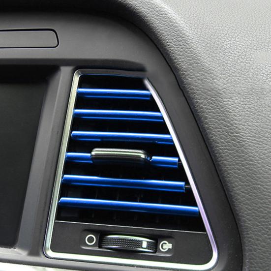 10 шт., автомобильные вентиляционные внутренние наклейки на выпускное отверстие для воздуха, декоративные наклейки, аксессуары в полоску