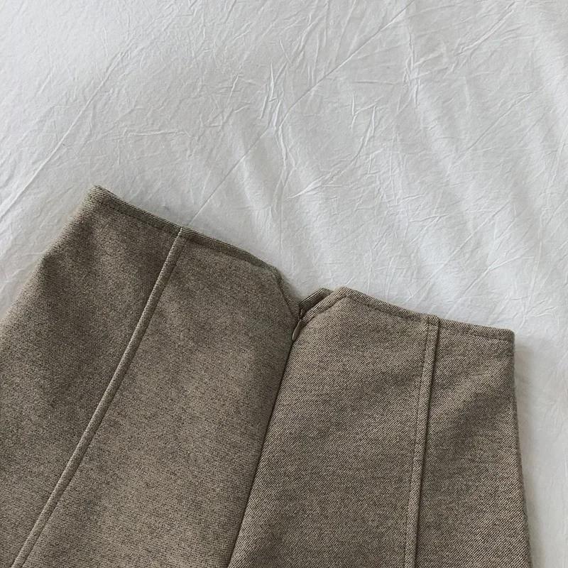 Женские шерстяные шорты А-силуэта с высокой талией: Осень/Зима 2023 Корейская облегающая повседневная одежда для активного отдыха