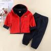 Winter Kids Girls Clothes Set Autumn Soft Polar Fleece Hoodies Jacket Coat + Pants Suits Boys Warm Children Teen 7 8 9 10 Years