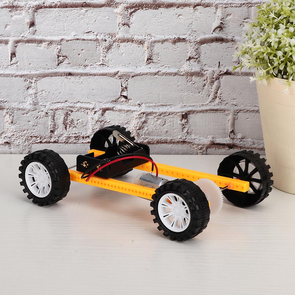 Gear Drive Car DIY Scientific Pack DIY Educational Electric Gear Toy Car for Children Less Than Br More Than