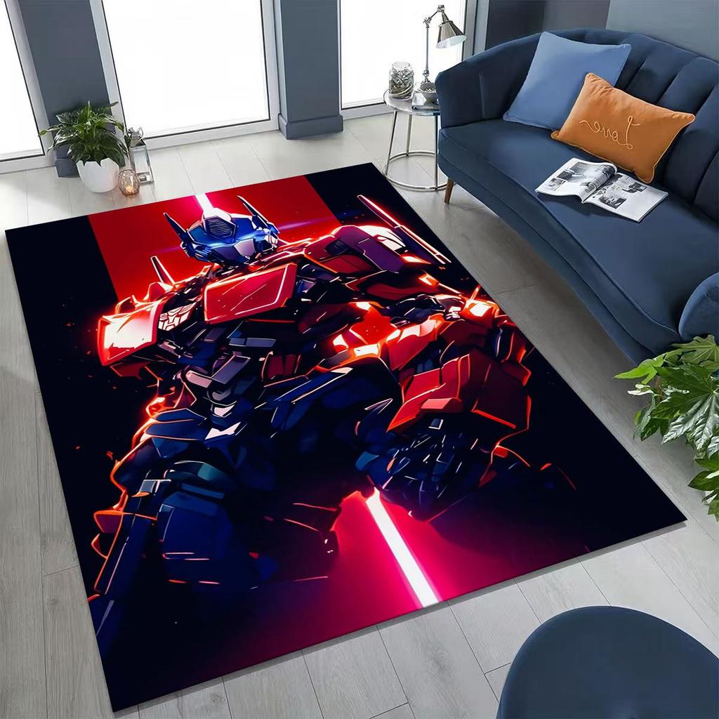 Мультяшный ковер T-Transformers Автоботы Оптимус Прайм для спальни, гостиной, дивана, прихожей, декора, большой детский нескользящий коврик