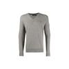 Polo FW21 V-Neck Logo Pattern Solid Pullover Long Sleeve Sweater Men Sweater Gray 710667377-001