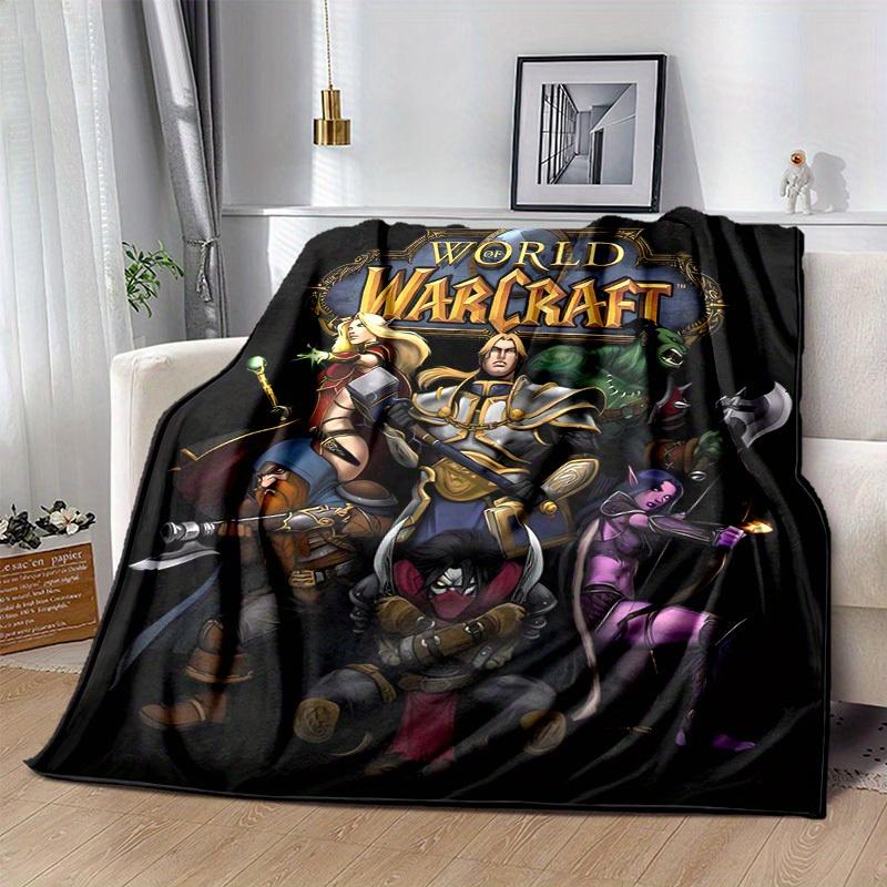 1pc World of Warcraft: A Magical Home Decor Gift, Cozy Flannel Blanket for Bedroom, Living Room, Travel, Camping, Car, Beach, Office Naps, Perfect as