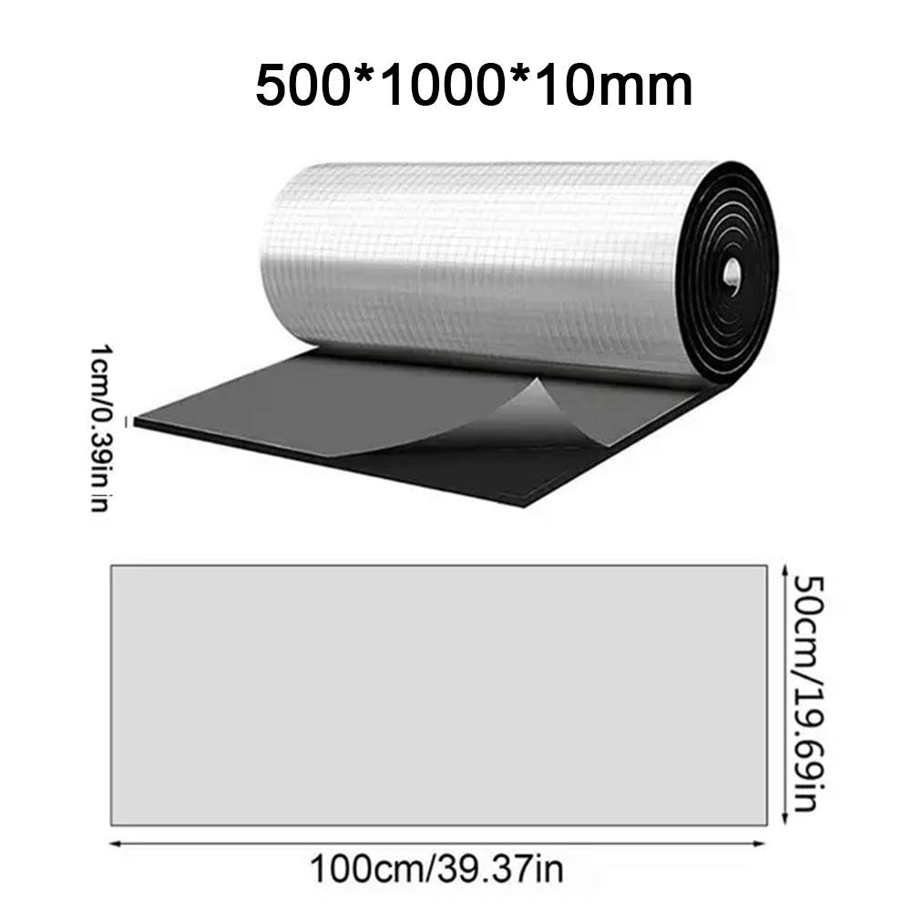 1 шт. Автомобильная алюминиевая фольга шумоизоляционная накладка самоклеящаяся теплоизоляция влагостойкая крыша звукоизоляция шумопоглощающий коврик