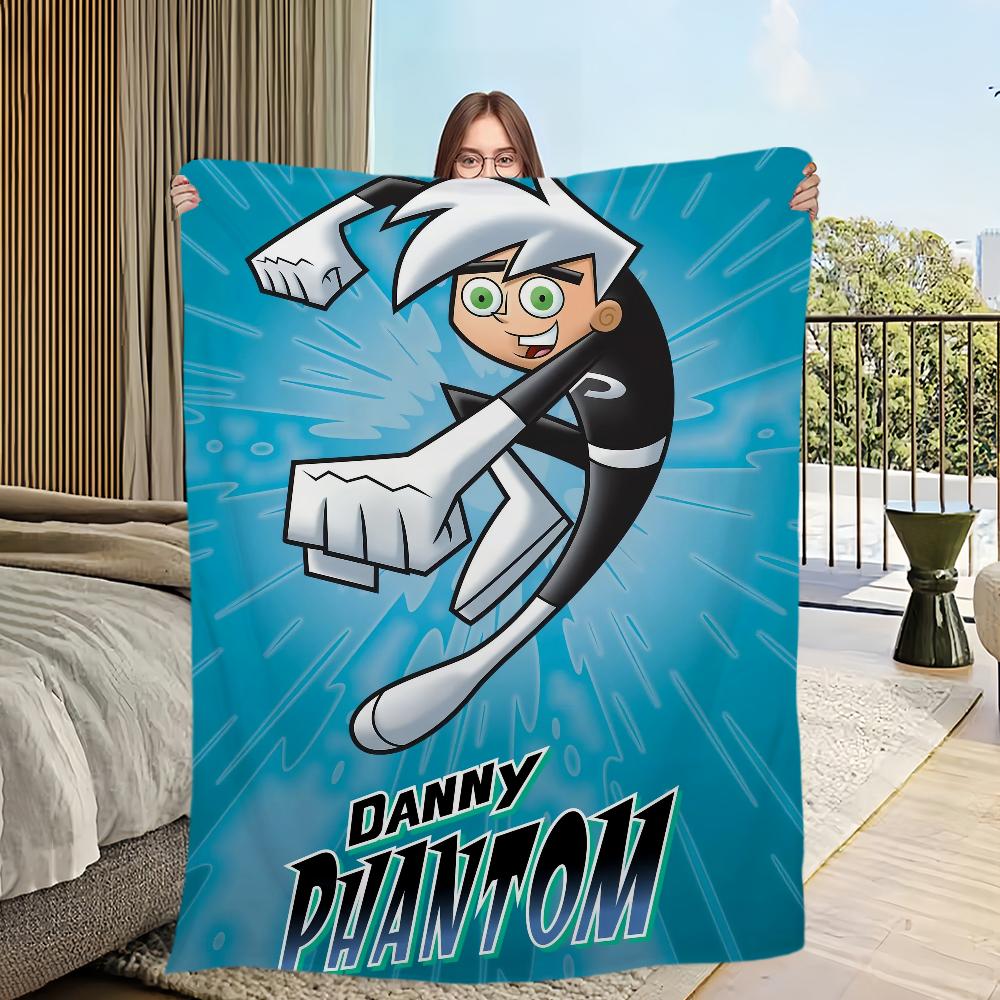 Мультяшное одеяло D-Danny P-Phantoms, приятное к коже, комфортное, теплое, мягкое плюшевое одеяло, подходит для дивана, гостиной, офиса, спальни