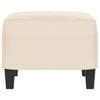 Footstool Beige 60x50x41 cm Microfiber Fabric