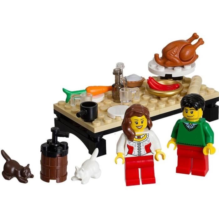 Polybag - LEGO - 40056 - 2 mini figurines - 46 pièces - Exclusif Thanksgiving