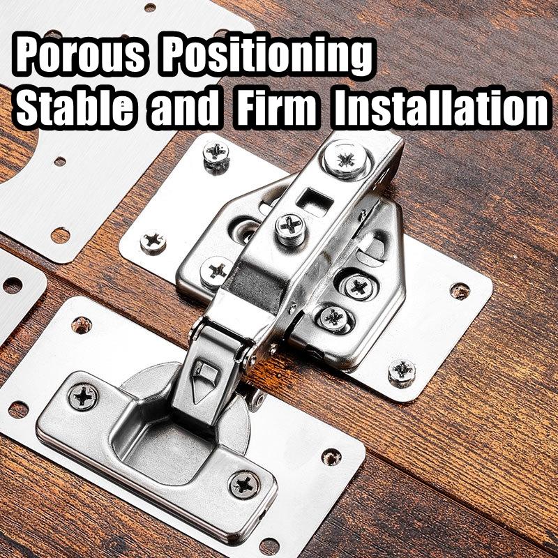 1/4/8/12 шт. Ремонтная пластина для петли шкафа, дверца шкафа, утолщенная монтажная пластина из нержавеющей стали, фурнитура для ящиков мебели