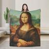 Классическая картина «Мона Лиза» Плед для девочек Фланелевый плед для спальни Мягкий уютный Постельное покрывало индивидуального качества Подарок