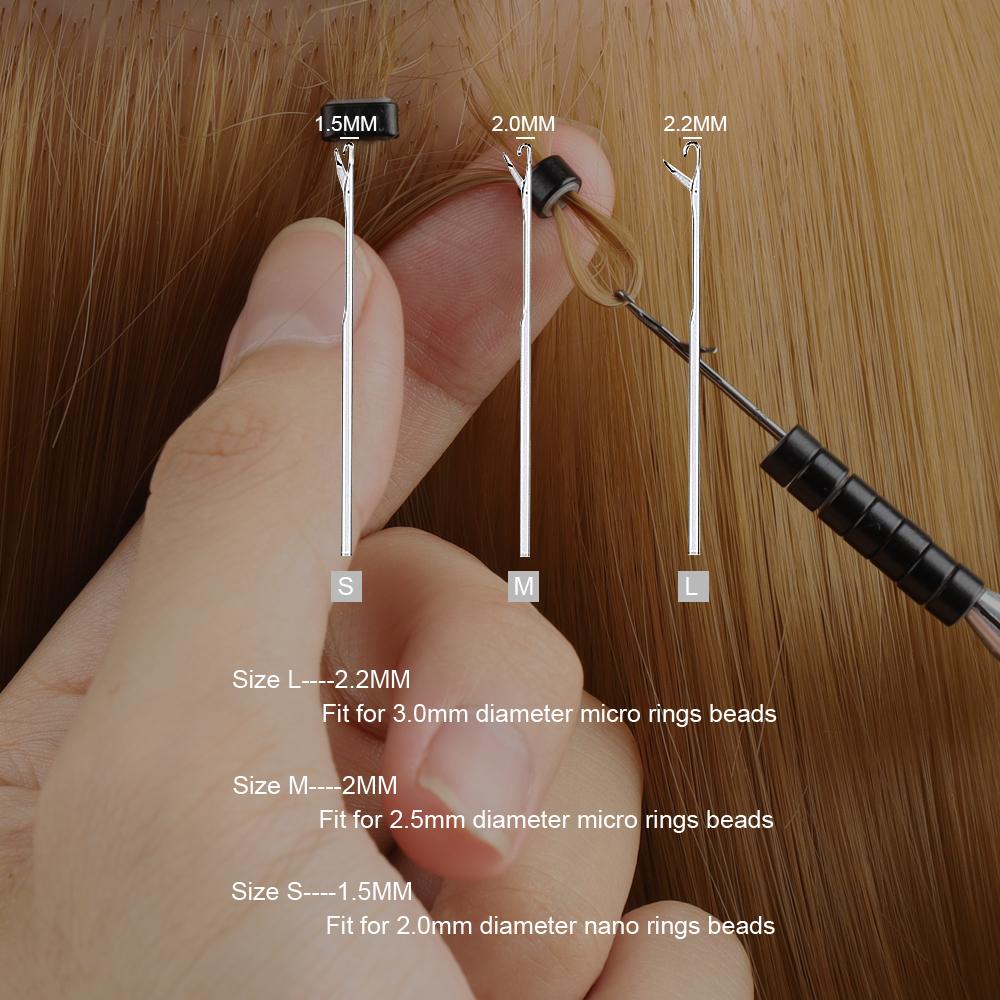Набор щипцов для наращивания волос Pro, плоскогубцы Microlink для бусин, колец, крючок для вязания крючком, изогнутые иглы, мишура для волос, наращивание перьев