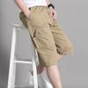 Men's Summer Breathable Shorts Five-minute Shorts Cotton Multi-Pocket Sports Shorts