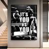 Фитнес-плакат It's You vs You принты женский плакат для спортзала мотивационный принт бодибилдинг тяжелая атлетика офис украшение дома