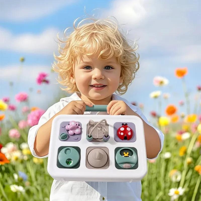 Многофункциональная сенсорная развивающая доска Игрушка для развития мелкой моторики Непоседа Игрушки Дорожная игрушка Развивающая доска для детей Малыш