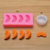 3D Силиконовая гибкая форма для пищевых продуктов с текстурой апельсиновой мякоти, для глины, смолы, керамики, конфет, помадки, шоколада, мыла