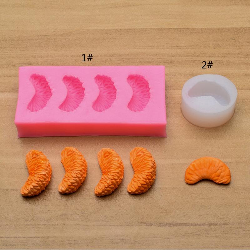 3D Силиконовая гибкая форма для пищевых продуктов с текстурой апельсиновой мякоти, для глины, смолы, керамики, конфет, помадки, шоколада, мыла