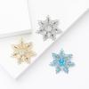Fashion Creative Micro-Inlaid Copper Zircon Snowflake Brooch High-End Temperament Women'S Clothing Corsage Jewelry Pin