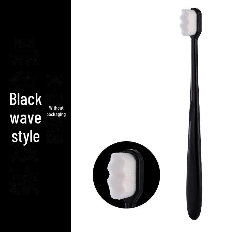 Ultra-Nano Soft Bristle Toothbrush with 10,000 Bamboo Charcoal Bristles for Gum Protection, Includes Independent Tube