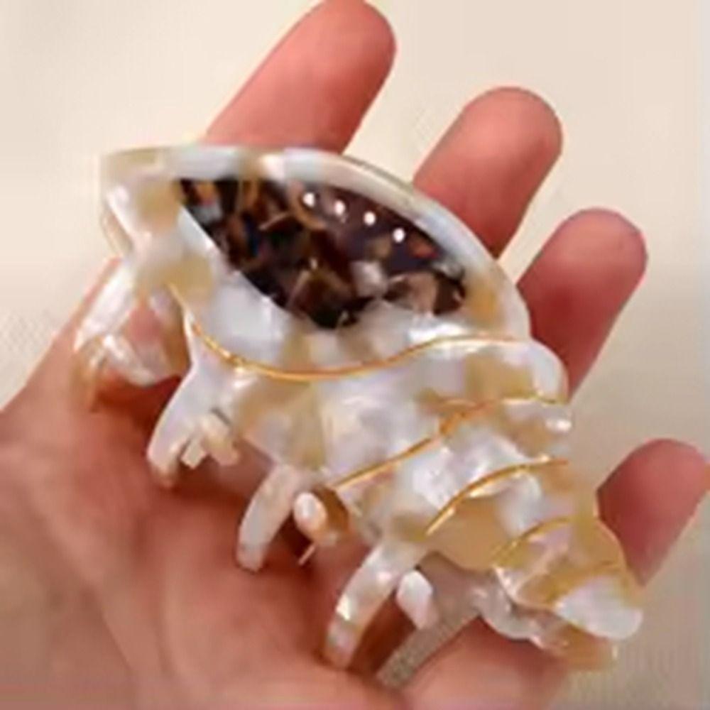 Ponytail Holder Acetate Hair Clip Headwear Hair Grab Fashion Conch Hair Claws  Female