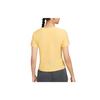 Nike T Shirts Women's Yellow Crew Neck Moderate Straight Fit DM6499-700