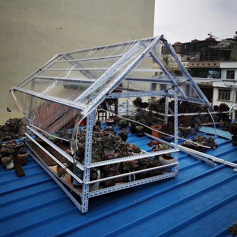 0,35 мм ПВХ Брезент Садовое Растение Сохранение Тепла Дождевой Чехол С Усиленным Отверстием Павильон Балкон Окно Ветрозащитный Прозрачный Брезент