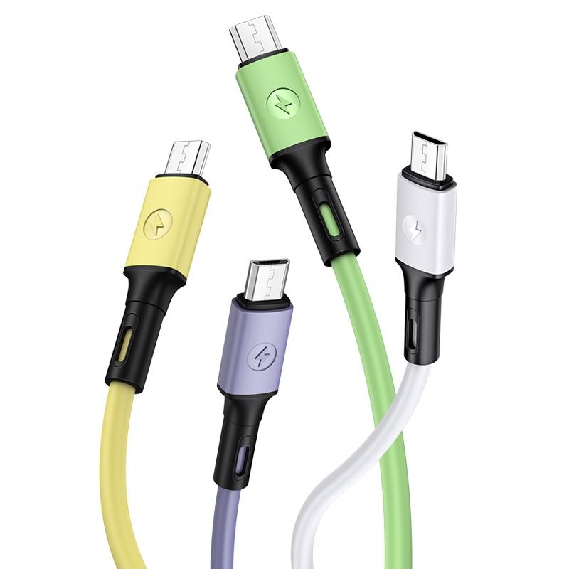 Kabel microUSB USAMS 1m Szybkie ładowanie Żółty