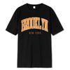 Brooklyn New York Hip Hop Funny Printing Male Tshirt Summer Loose 100% Cotton T Shirt Breathable Shoulder Drop Tee Clothes