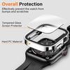 Водонепроницаемый чехол для Apple Watch 7 8 9 45мм 41мм 10 46мм 42мм Защитное стекло для экрана+Чехол-бампер для iWatch 4 5 SE 6 44мм 40мм
