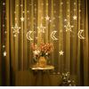 EU Plug  Moon Star LED Fairy String Light Garland EID Mubarak Ramadan Decoration Christmas Holiday Lighting Wedding Party