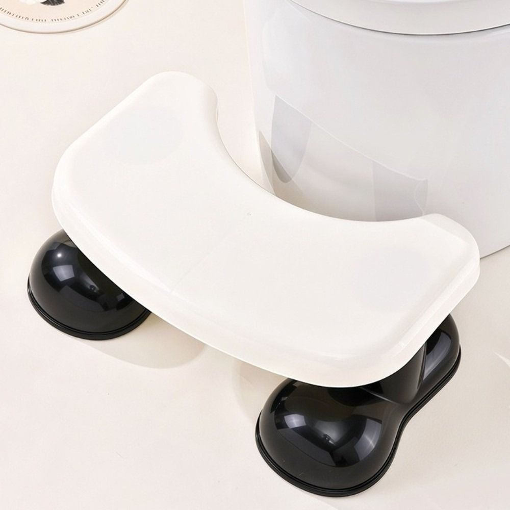 Plastic Toilet Stool Sturdy Poop Stool Comfortable Anti-Slip Seat Stool for Adults