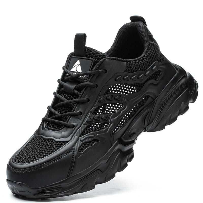 Summer Breathable Safety Shoes Lightweight Work Shoes for Men Women Working Boots with Plastic Toe Insulation 6KV Work Sneakers