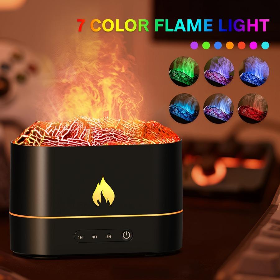 250 мл Увлажнитель воздуха Flame Humidifier 1/3/5H USB Smart Timing LED Электрический аромадиффузор Имитация огня Ночная лампа