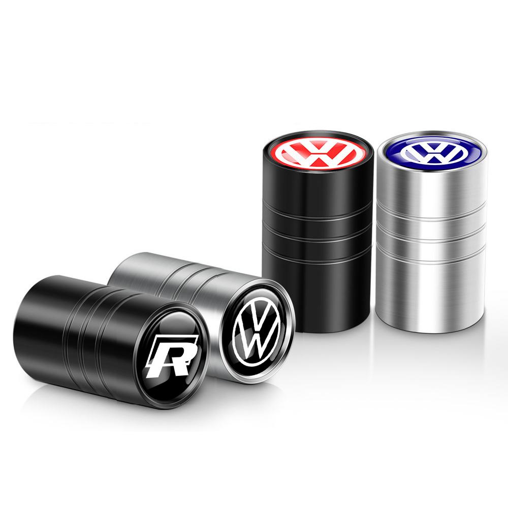 CAT1 4pcs Car Wheel Valve Cap Auto Tire Air Stem Cover Accessories For Volkswagen VW Transporter T5 Passat B6 Golf Polo Touran Motion