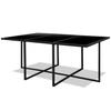 11 piece Garden Dining Set with Cushions Poly Rattan Black