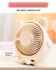 USB Rechargeable Puppy-Themed Fan, 3-Speed Adjustable, Ideal for Desktop and Bedside Use