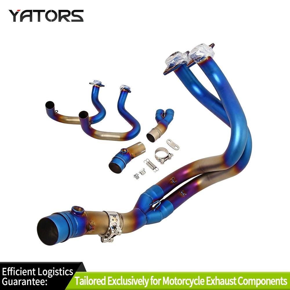 Exhaust Systems Blue Header Pipe For Kawasaki Z650 Ninja 650 17-23 Stainles Steel Exhausts Pipes