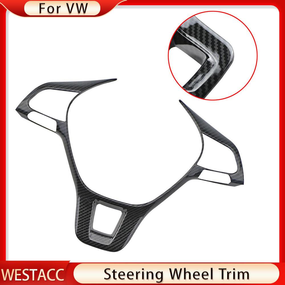 Накладка на панель рулевого колеса автомобиля для Volkswagen VW Golf 7 Tiguan MK2 Polo T-Cross T-Roc Touran Jetta 2017-2022 