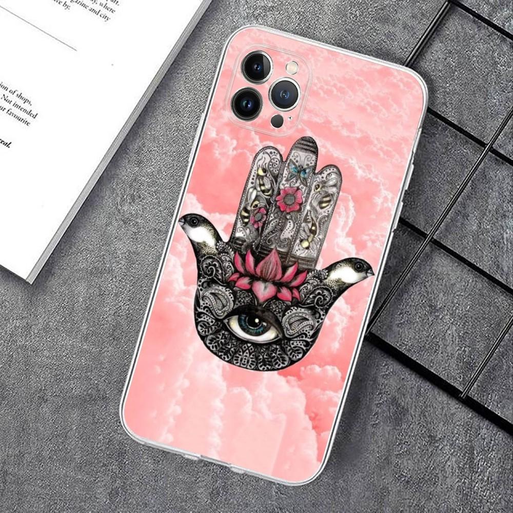 Hamsa Hand Of Fatima Phone Case For iPhone 15 14 11 12 13 Mini Pro XS Max Cover 6 7 8 Plus X XR SE 2020 Funda Shell