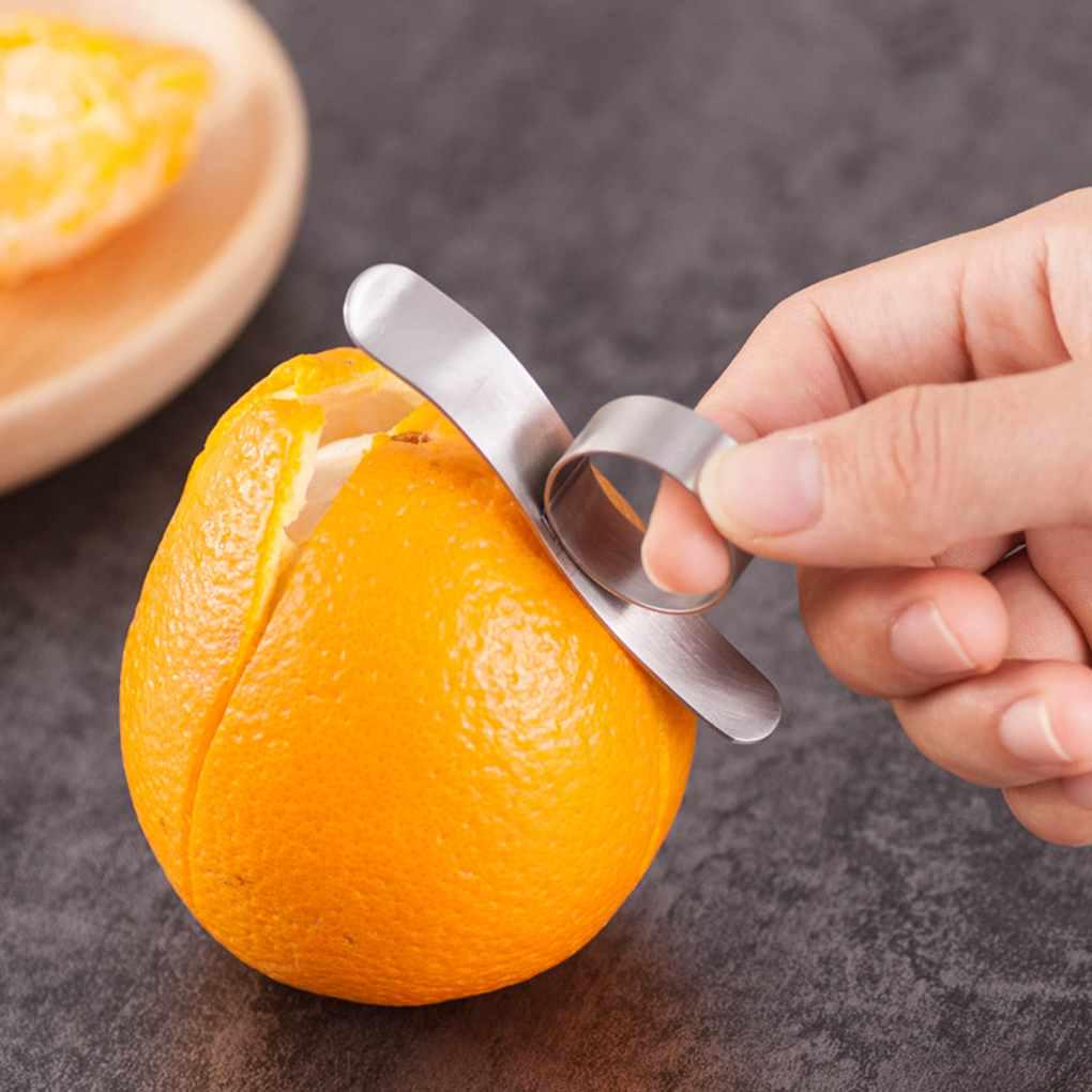 2PCS/SET Stainless Steel Orange Peeler Easy Open Lemon Cutter Citrus Parer Fruit Vegetable Tools