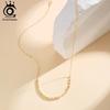 ORSA JEWELS Модный Сплайс Цепочка-Скрепка Шарики Бусины Ожерелье Шарм 925 Стерлинговое Серебро Женские Модные Украшения Подарок APN57