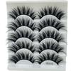 Beauty Eye Makeup Tools Criss-cross Thick Long False Eyelashes Wispies Fluffies 8D Mink Hair