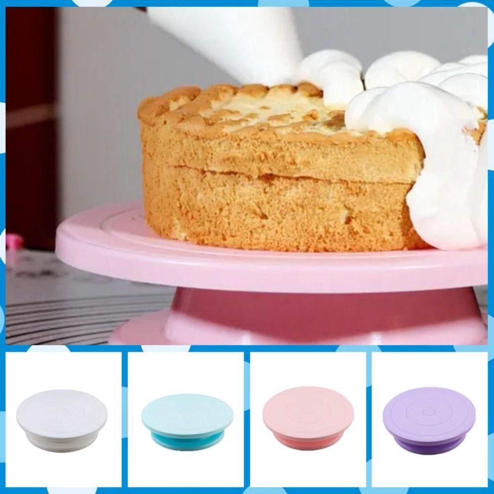 Anti-skid Revolving Cake Turntable Round Cake Stand Rotating Plastic Cake Rotary Table Cream