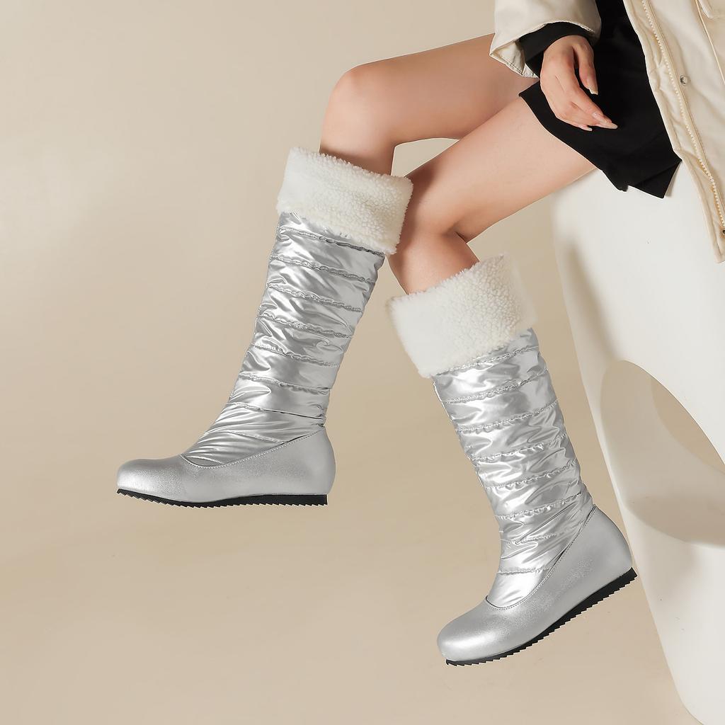 Women's Waterproof Knee High Snow Boots Fleece Lined Warm Winter Tall Boots