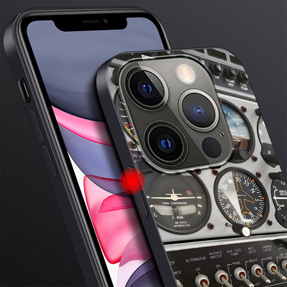 Aviation Aeroplane Pilot Cockpit Case for Apple iPhone 14 11 7 SE 2020 8 X XS 13 12 Mini XR 15 Pro Max Silicone Soft Phone Cover
