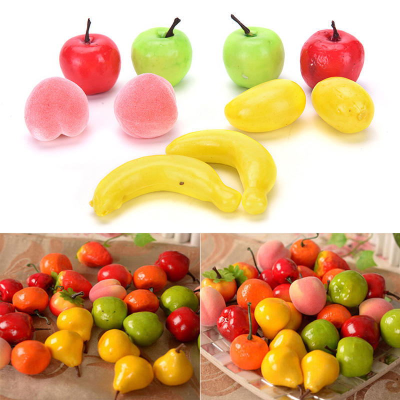 10Pcs Artificial Decorative Plastic Fruit Home Decor Garden House Kitchen,