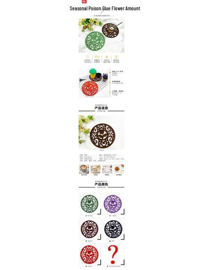 Силиконовая подставка под горячее в форме хризантемы - Круглая, Защита от ожогов, Термостойкая подкладка, Полая, Утолщенная, Среднего размера.