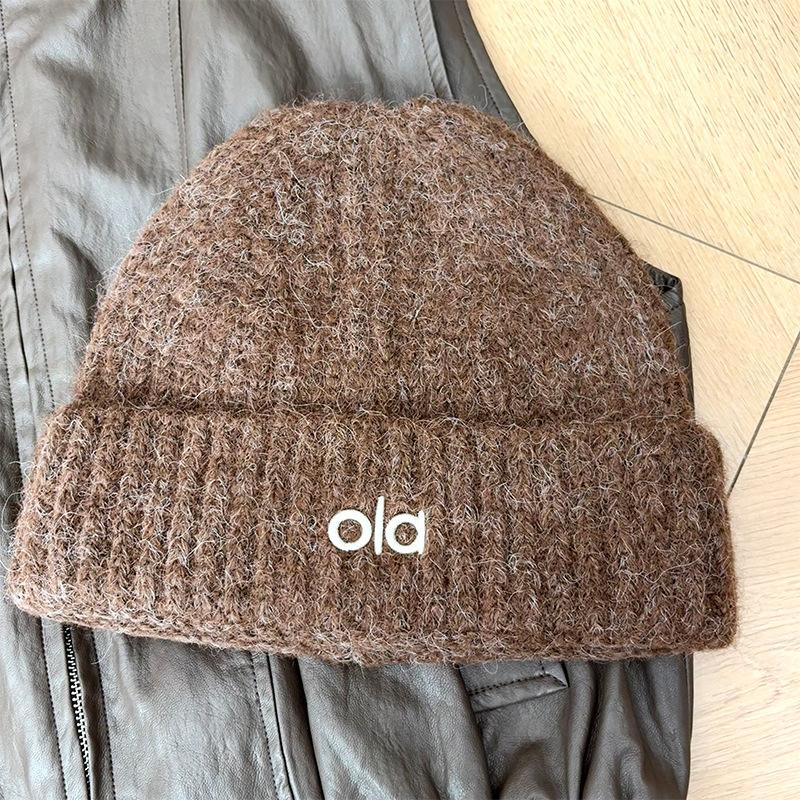 Шерстяная вязаная шапка Английская вышивка Ола Универсальная шерстяная шапка Модная мужская и женская вязаная холодная шапка
