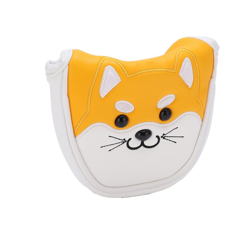 PU Leather Golf Putter Head Covers with Magnetic Closure Waterproof Cartoon Thicken Plush Golf Club