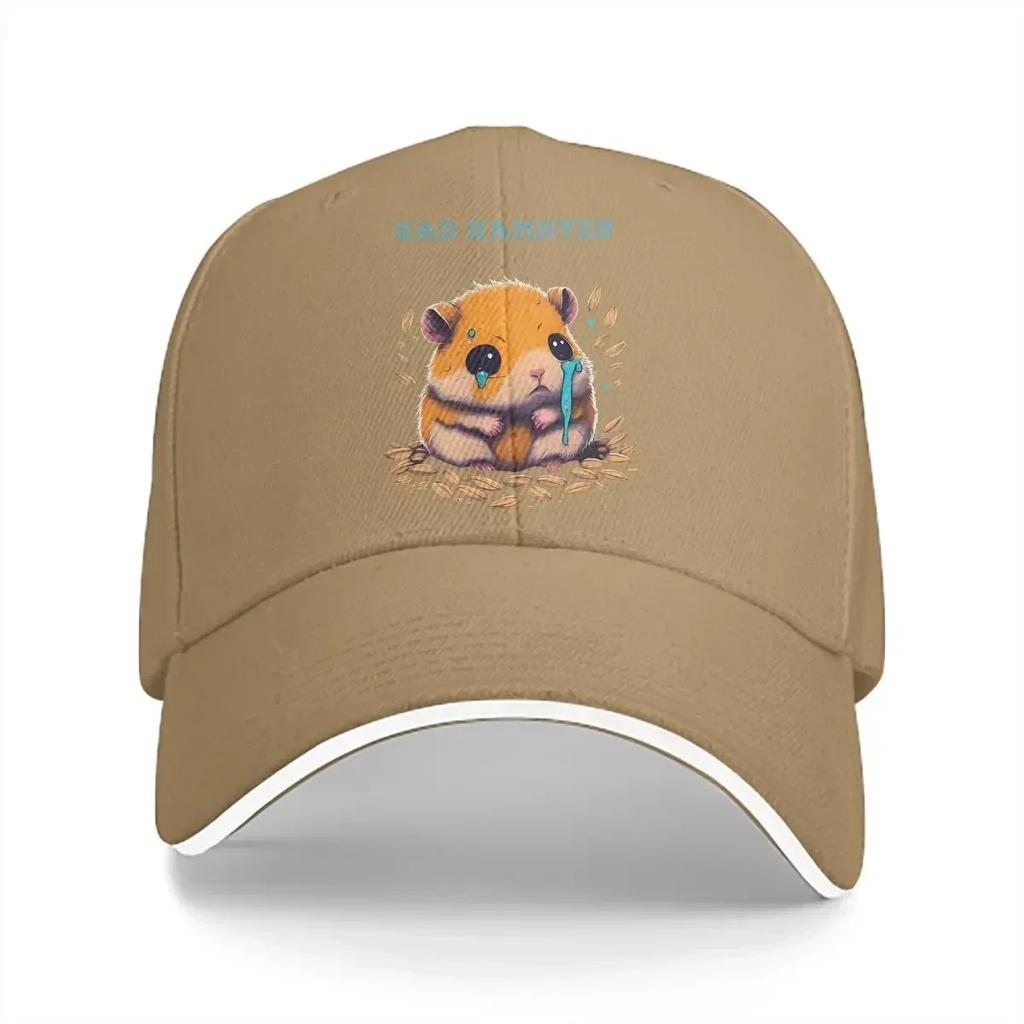 Стирка Мужская Бейсболка Cry Trucker Snapback Кепки Папина Шляпа Грустный Хомяк Гольф Шляпы