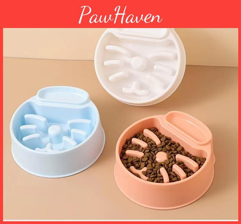 Pet Slow Feeding Bowl For Dogs And Cats Prevents Choking And Promotes Weight Loss Plastic Material